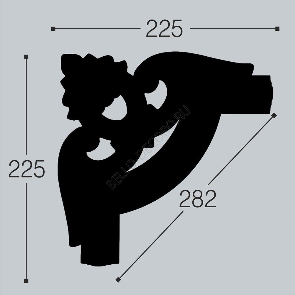 Элемент декора Угол Bello-Deco М12У2
