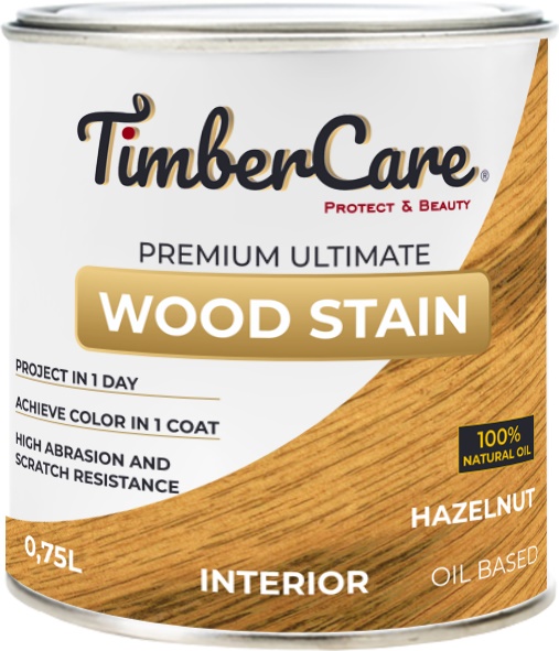 Тонирующее масло TimberCare Wood Stain (цвет: Лесной орех/ Hazelnut), банка 0,2л
