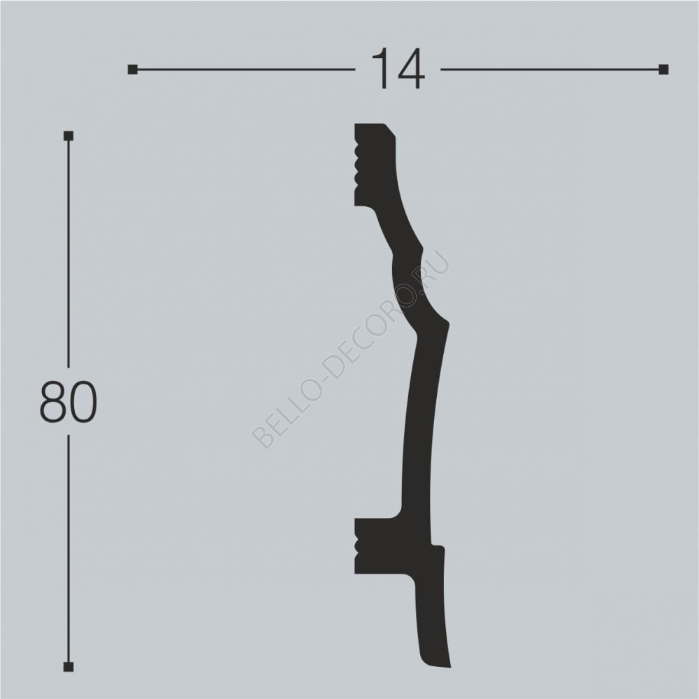 bello deco Плинтус напольный  П 20 (80x14)