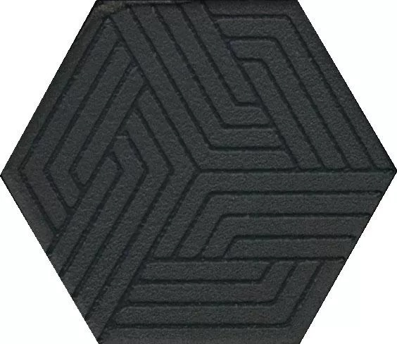 Декор Агуста черный матовый 6x5,2x0,69