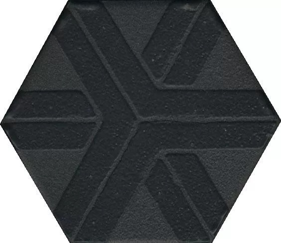 Декор Агуста черный матовый 6x5,2x0,69