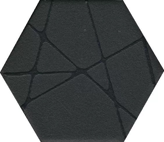 Декор Агуста черный матовый 6x5,2x0,69