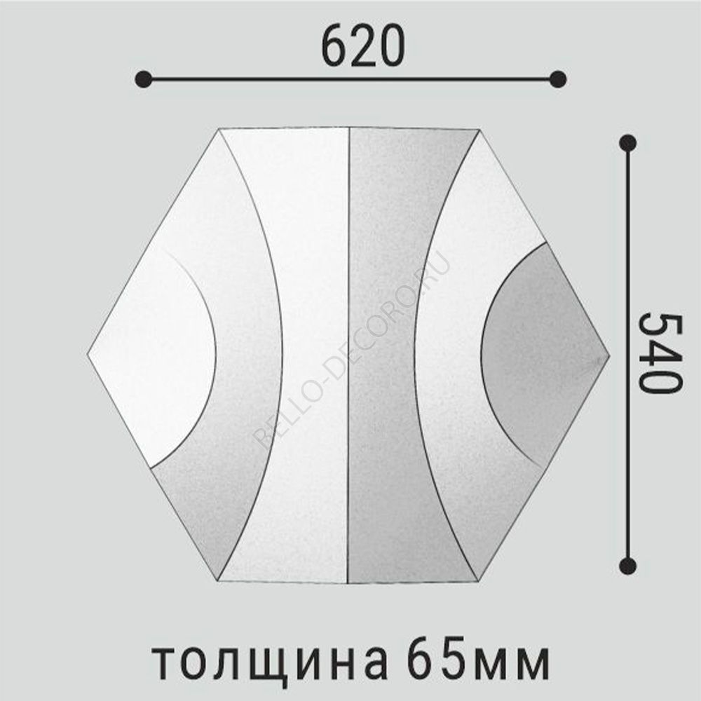 3D панель Bello Deco   СП 18/ 620 x 540 x 65