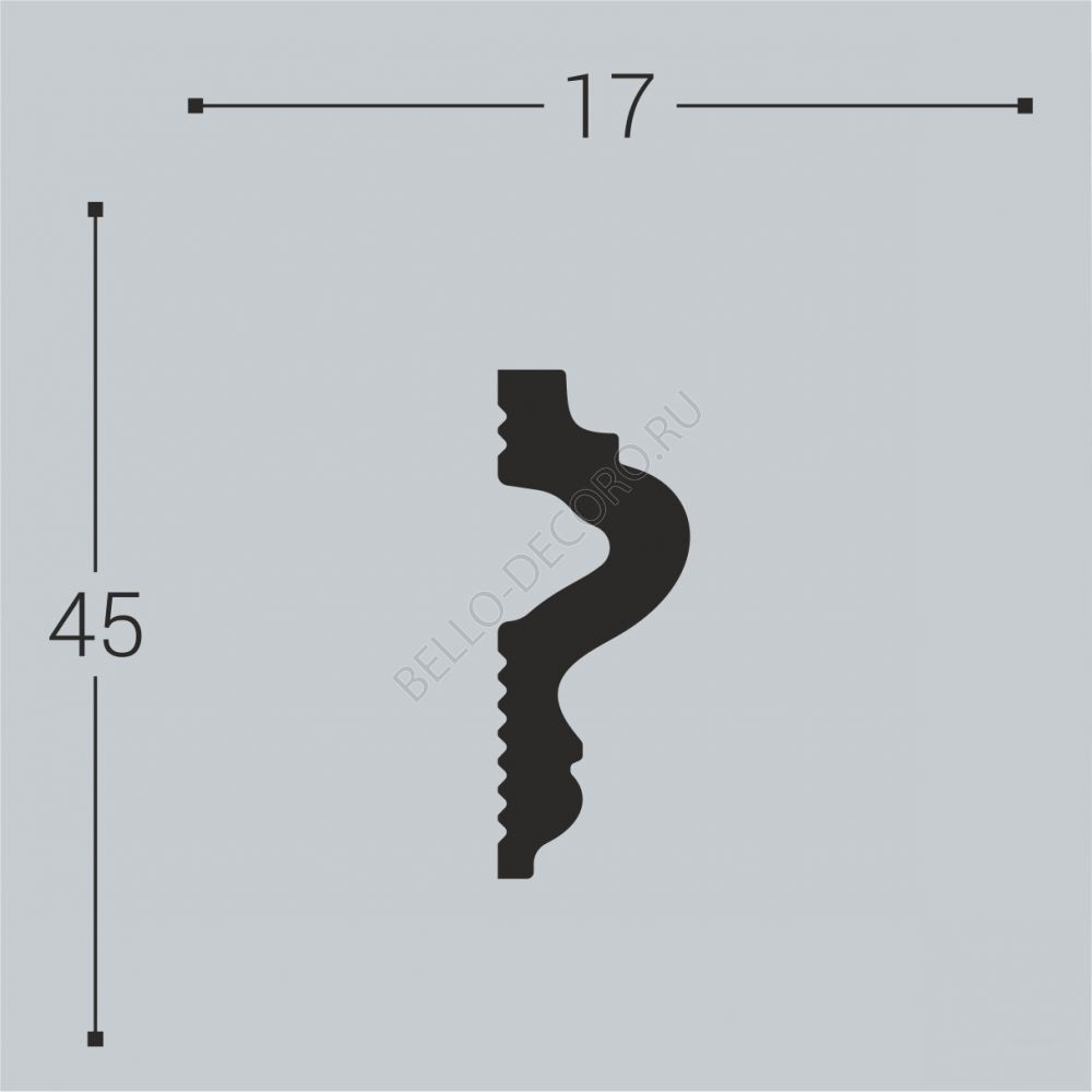Молдинг Bello-Deco   М 10 (45х17)