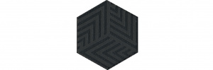Декор Агуста черный матовый 6x5,2x0,69