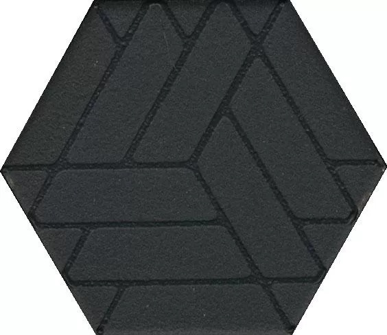 Декор Агуста черный матовый 6x5,2x0,69